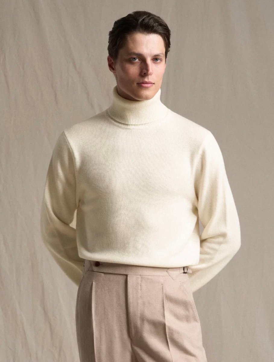 „Milano“ Halbhochgestellter Dickstoff - Pullunder | aus 100% Merinowolle - Giovanni Battaglia