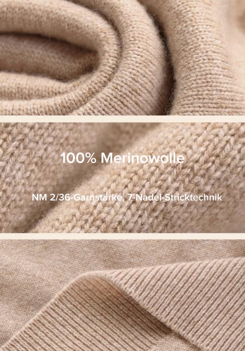 „Milano“ Halbhochgestellter Dickstoff - Pullunder | aus 100% Merinowolle - Giovanni Battaglia