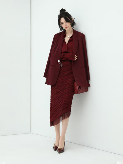 Burgundy Button-Down Shirt Cocobella