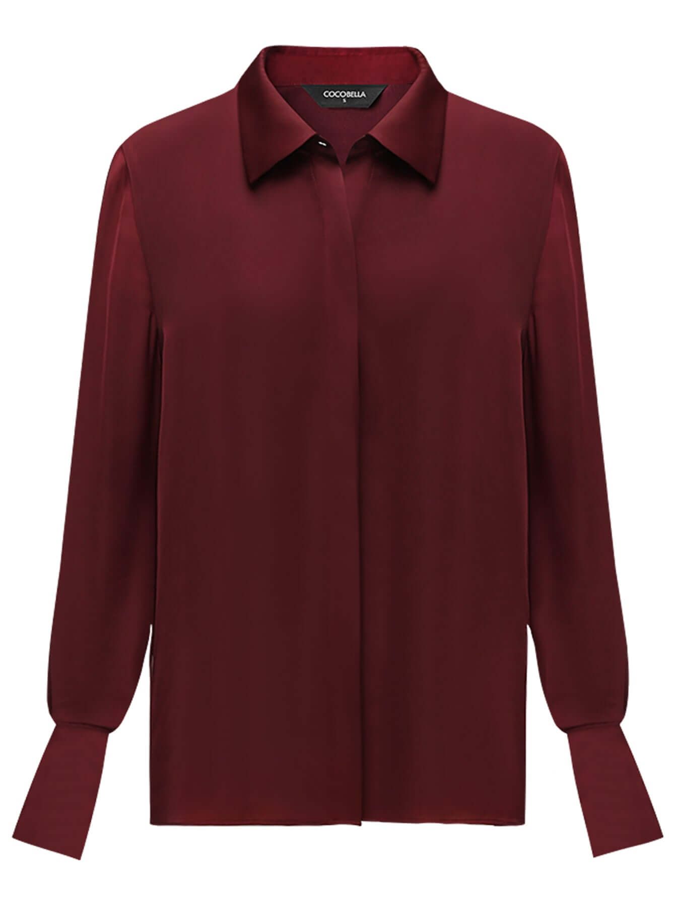 Burgundy Button-Down Shirt Cocobella
