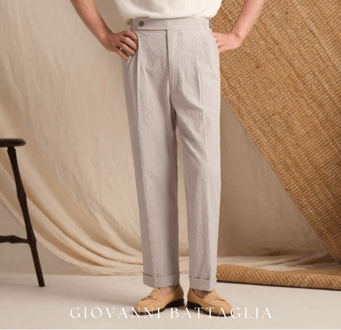 „Nuvola“ | Zero - Gravity Seersucker | Sartoriale Tech - Performance Hose - Giovanni Battaglia