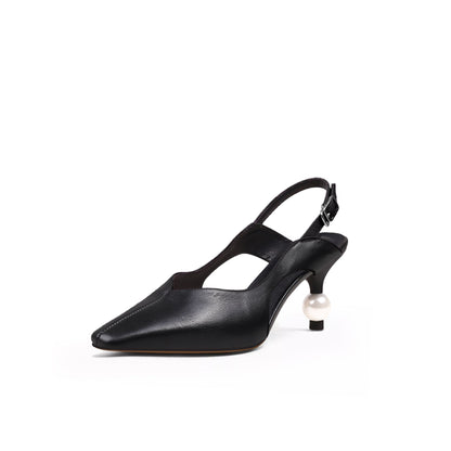 Pearl Heel Slingback Sandals Jady Rose