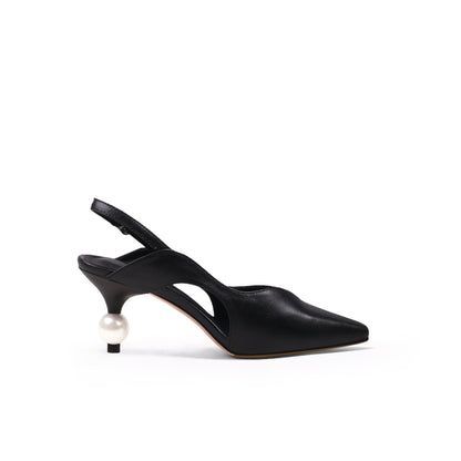Pearl Heel Slingback Sandals Jady Rose