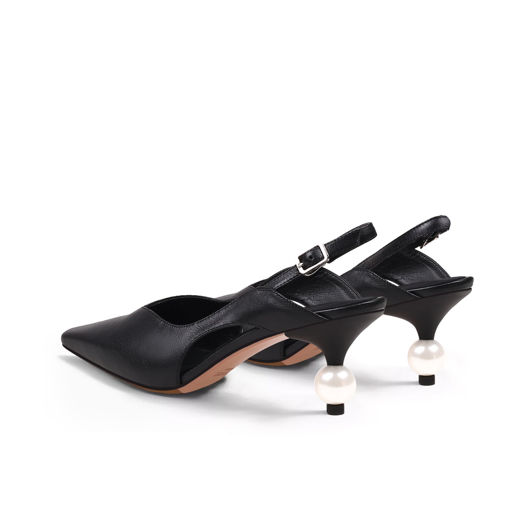 Pearl Heel Slingback Sandals Jady Rose