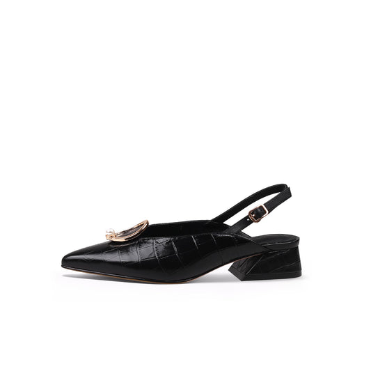 Retro Leather Slingback Sandals Jady Rose