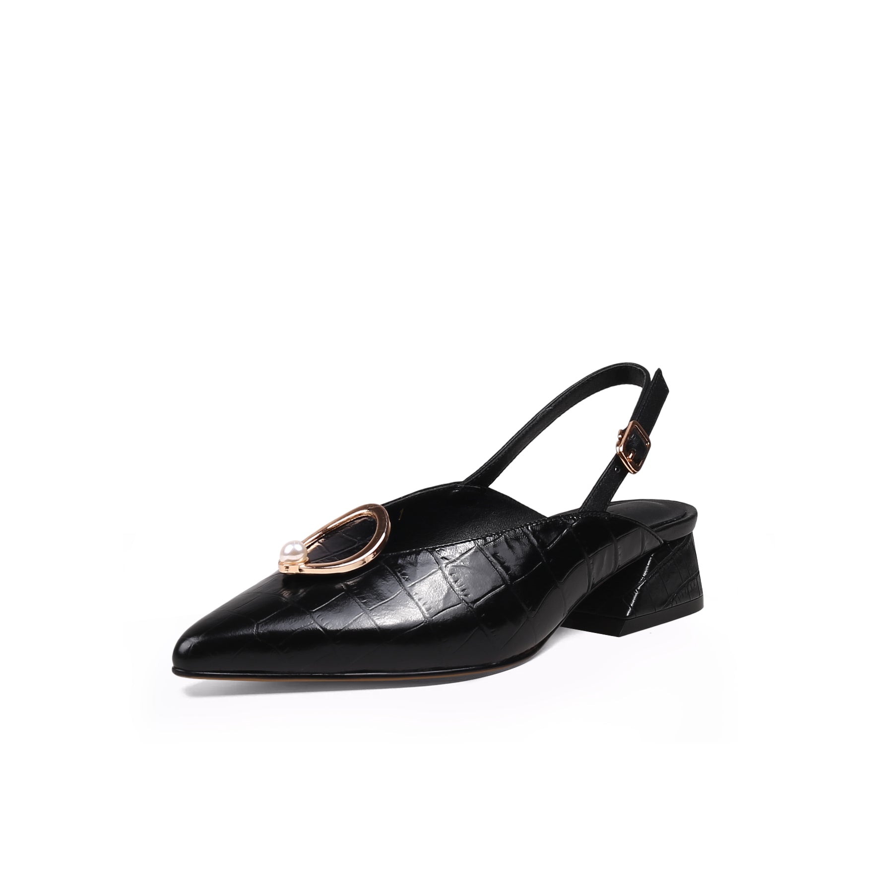 Retro Leather Slingback Sandals Jady Rose