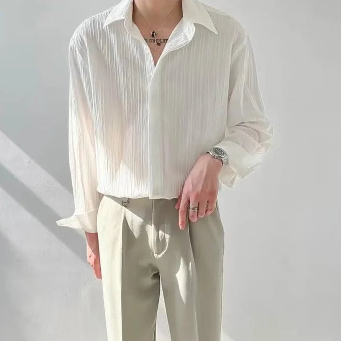 Plissiertes Herrenhemd - Giovanni Battaglia