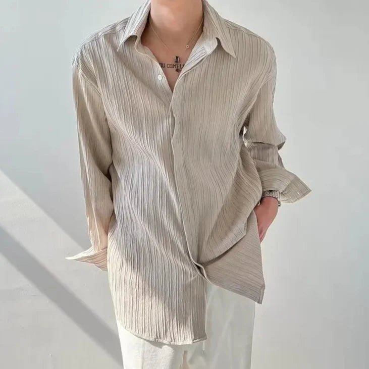 Plissiertes Herrenhemd - Giovanni Battaglia