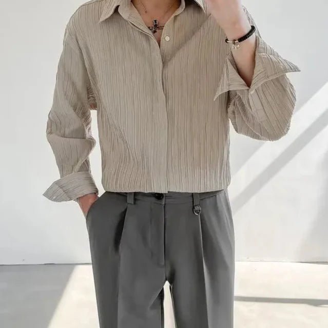 Plissiertes Herrenhemd - Giovanni Battaglia