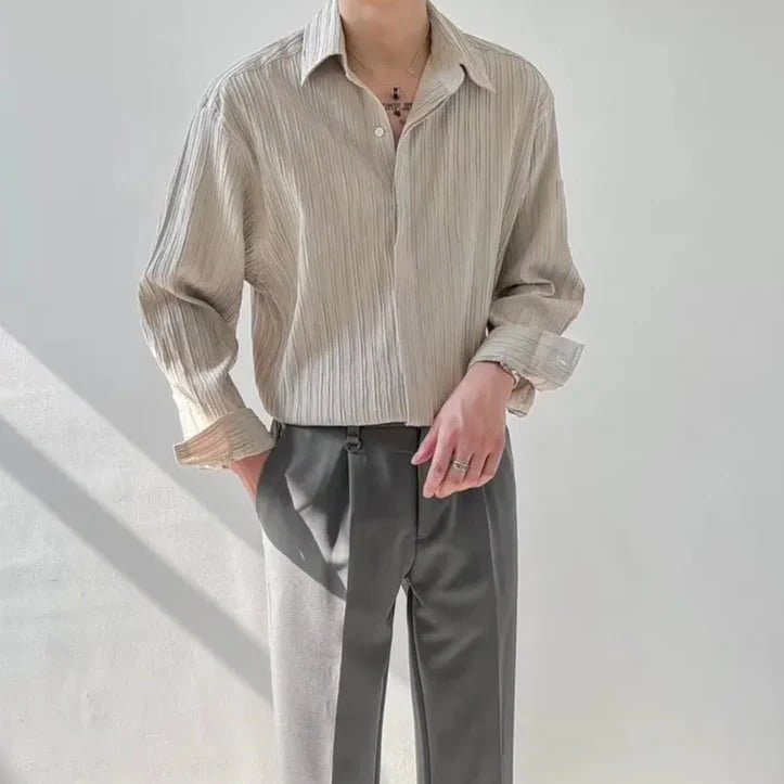 Plissiertes Herrenhemd - Giovanni Battaglia