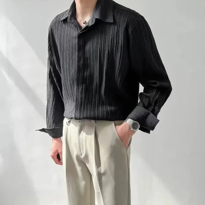 Plissiertes Herrenhemd - Giovanni Battaglia