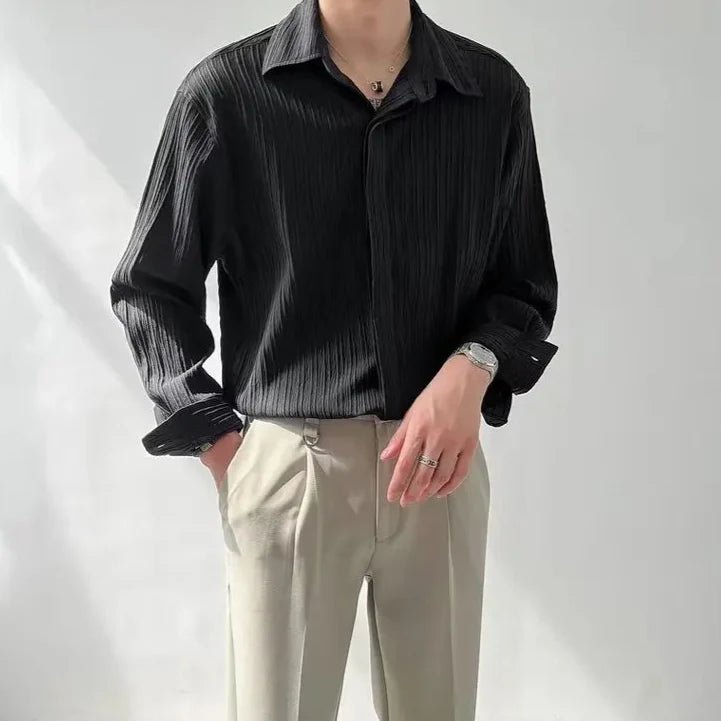 Plissiertes Herrenhemd - Giovanni Battaglia