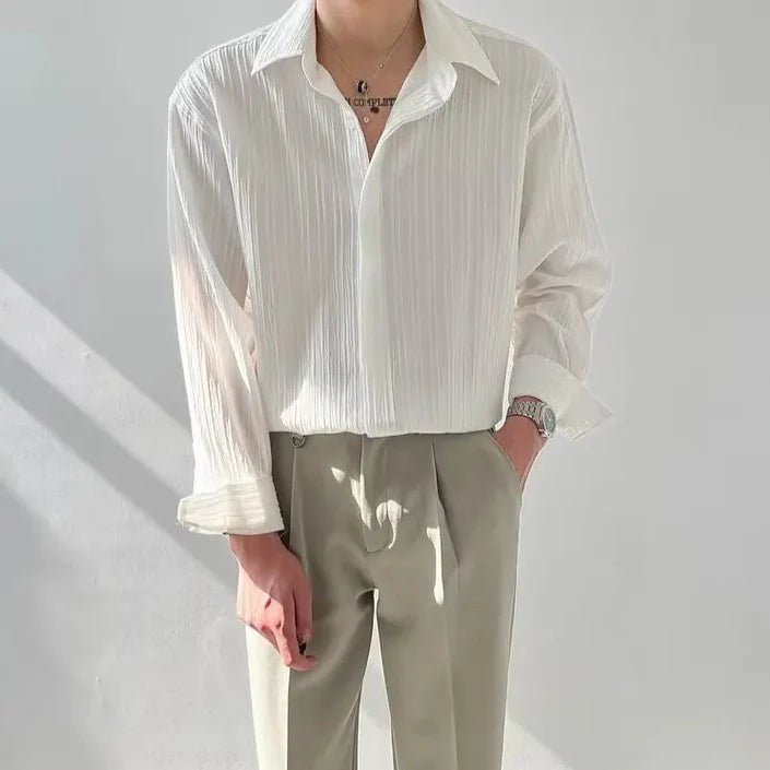 Plissiertes Herrenhemd - Giovanni Battaglia