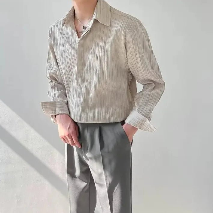 Plissiertes Herrenhemd - Giovanni Battaglia