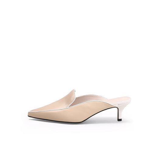 Pointed Toe Kitten Mules Jady Rose
