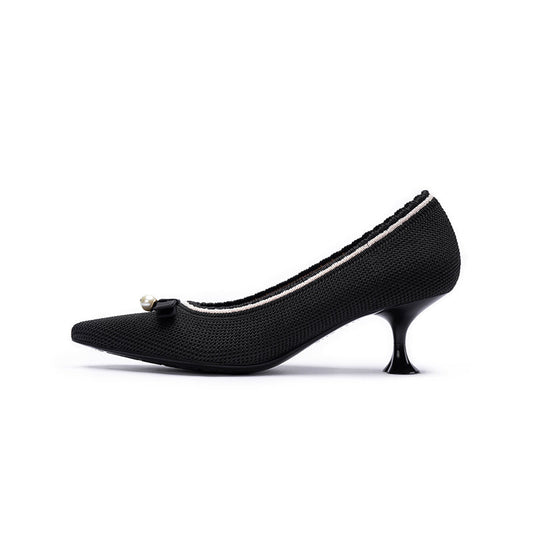 Pearl Kitten Heels MALOVE MZ