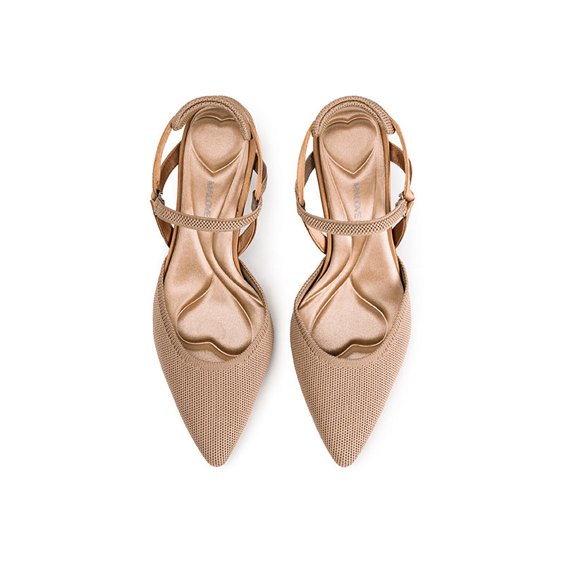 Pointed Toe Slingback Kitten Heels MALOVE MZ