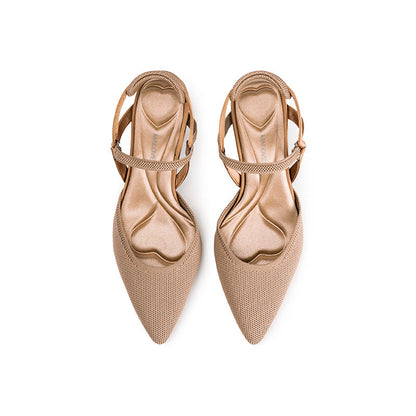 Pointed Toe Slingback Kitten Heels MALOVE MZ