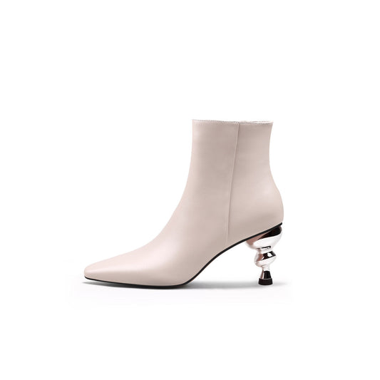 Pointed Toe Swirl Heel Ankle Boots Jady Rose
