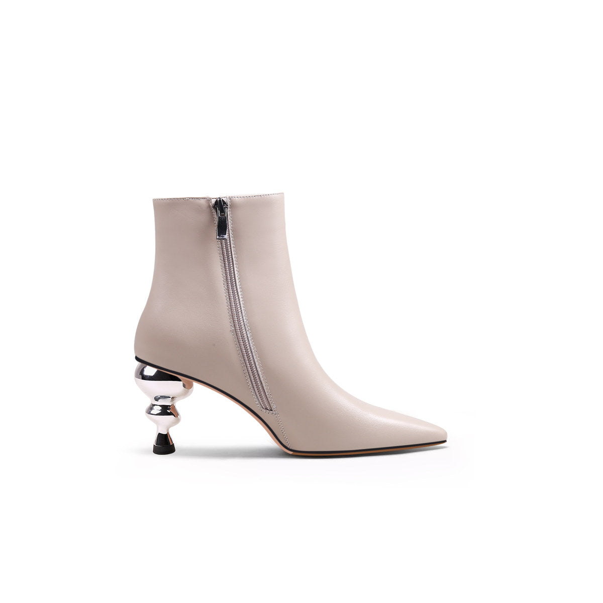 Pointed Toe Swirl Heel Ankle Boots Jady Rose