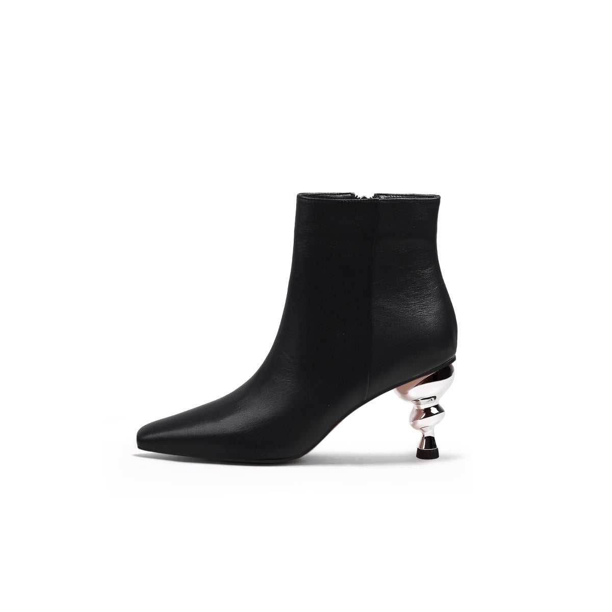 Pointed Toe Swirl Heel Ankle Boots Jady Rose