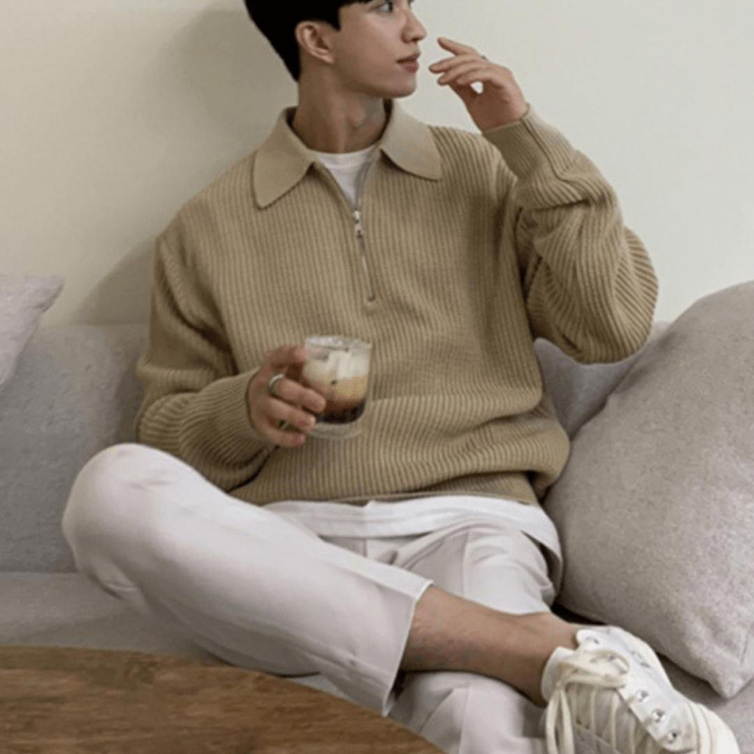 Quarter Zip Sweater - Giovanni Battaglia