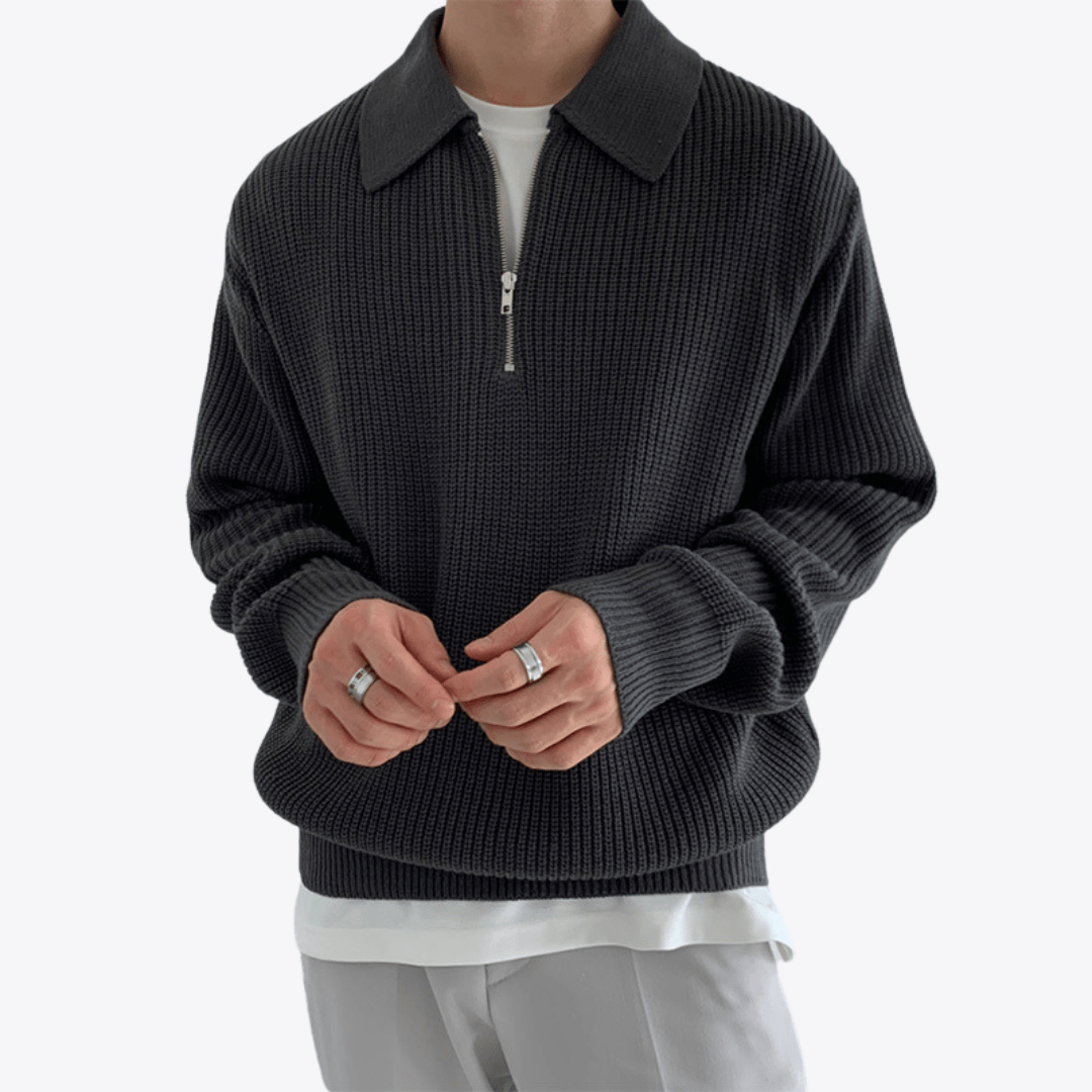 Quarter Zip Sweater - Giovanni Battaglia
