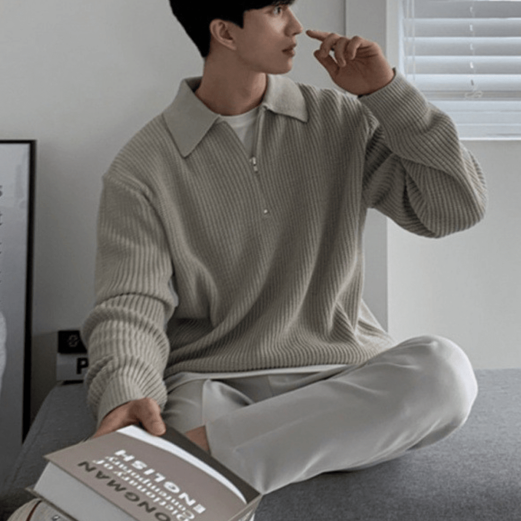 Quarter Zip Sweater - Giovanni Battaglia