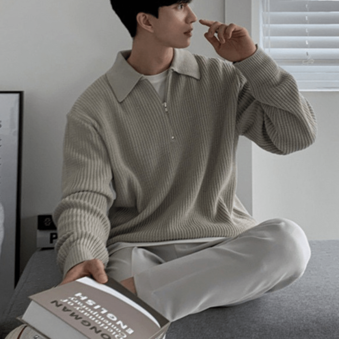 Quarter Zip Sweater - Giovanni Battaglia