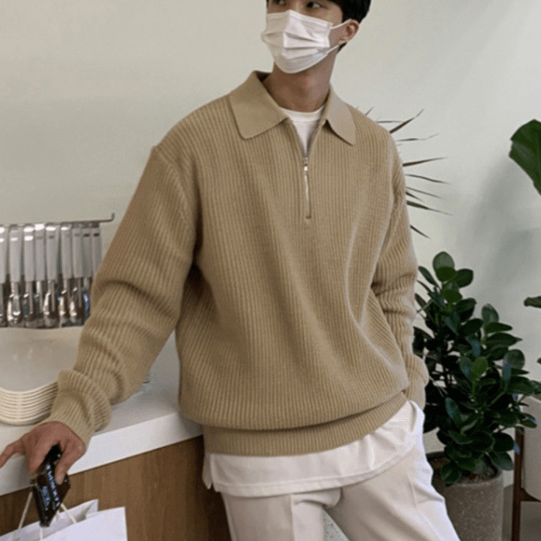 Quarter Zip Sweater - Giovanni Battaglia