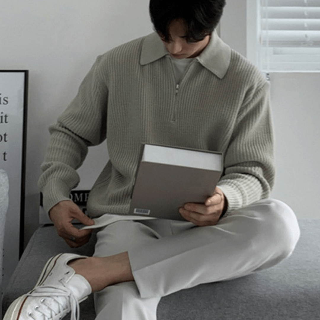 Quarter Zip Sweater - Giovanni Battaglia