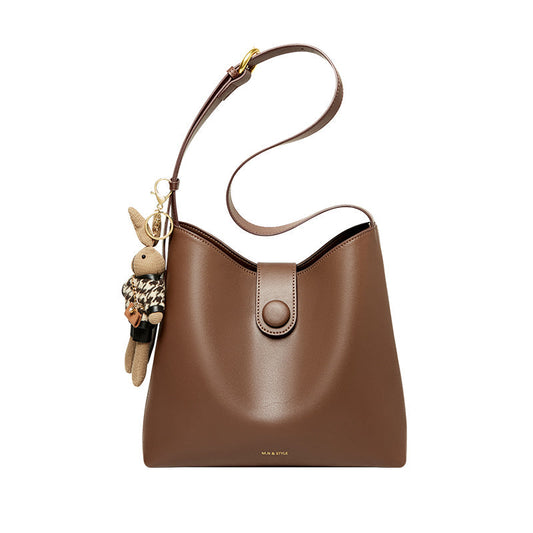 Retro Brown Leather Shoulder Bag Nalandu