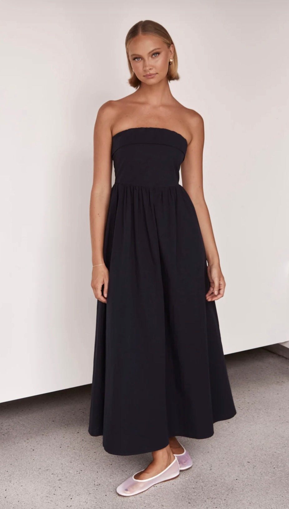 Black Cotton Maxi Dress Breathe by November 28