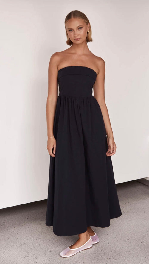 Black Cotton Maxi Dress Breathe by November 28
