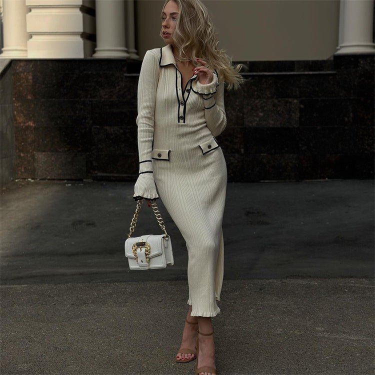 Ruffled Gestricktes Kleid - Giovanni Battaglia