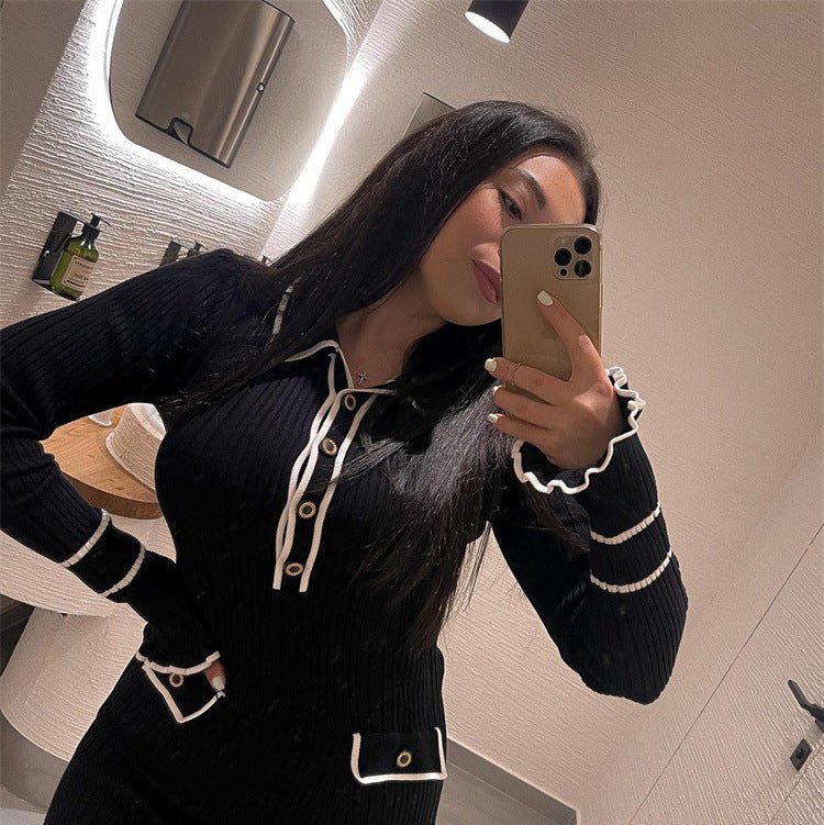 Ruffled Gestricktes Kleid - Giovanni Battaglia