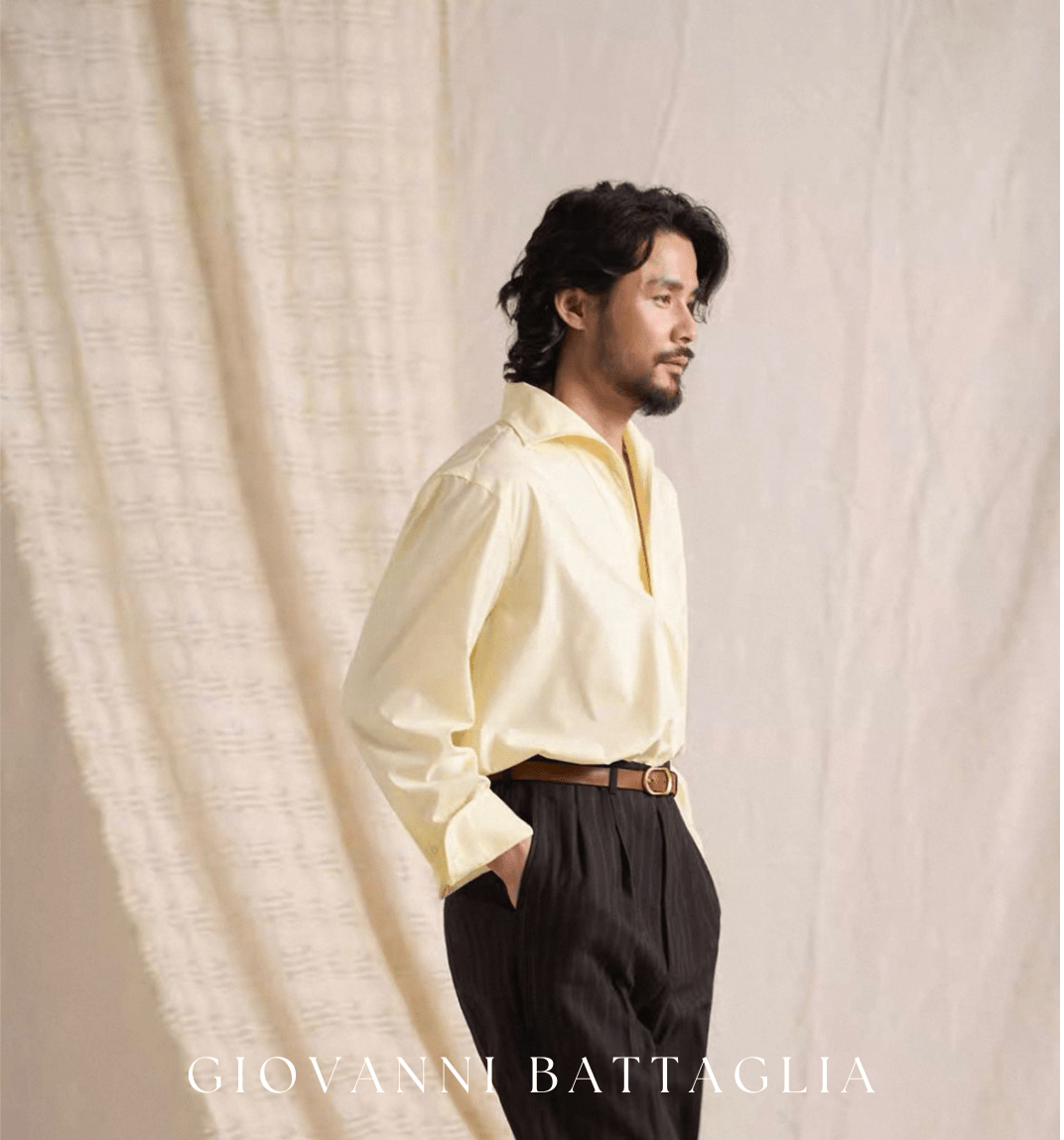 „Seta Liquida“ | Modal - Hybrid - Hemd | Sartorialer One - Piece Collar - Giovanni Battaglia