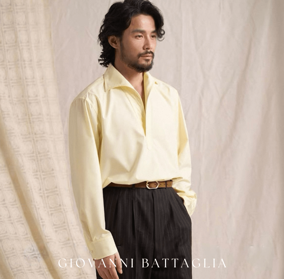 „Seta Liquida“ | Modal - Hybrid - Hemd | Sartorialer One - Piece Collar - Giovanni Battaglia