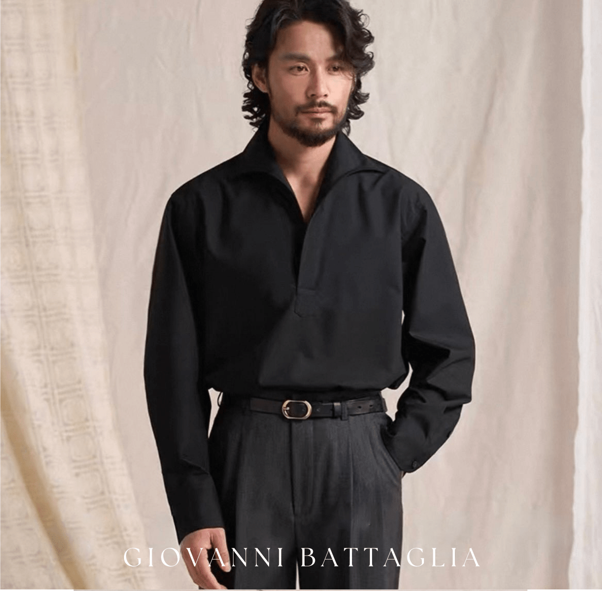 „Seta Liquida“ | Modal - Hybrid - Hemd | Sartorialer One - Piece Collar - Giovanni Battaglia