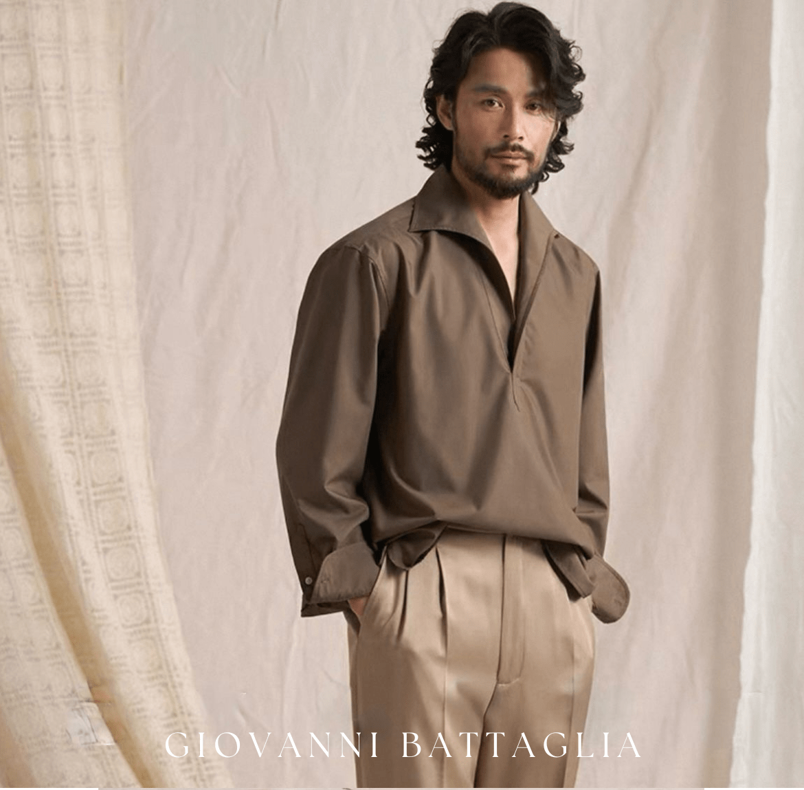 „Seta Liquida“ | Modal - Hybrid - Hemd | Sartorialer One - Piece Collar - Giovanni Battaglia