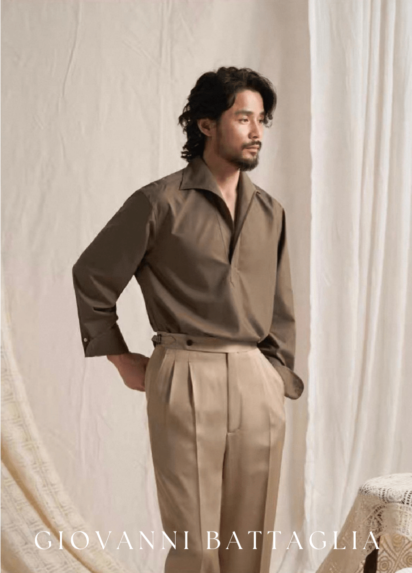 „Seta Liquida“ | Modal - Hybrid - Hemd | Sartorialer One - Piece Collar - Giovanni Battaglia