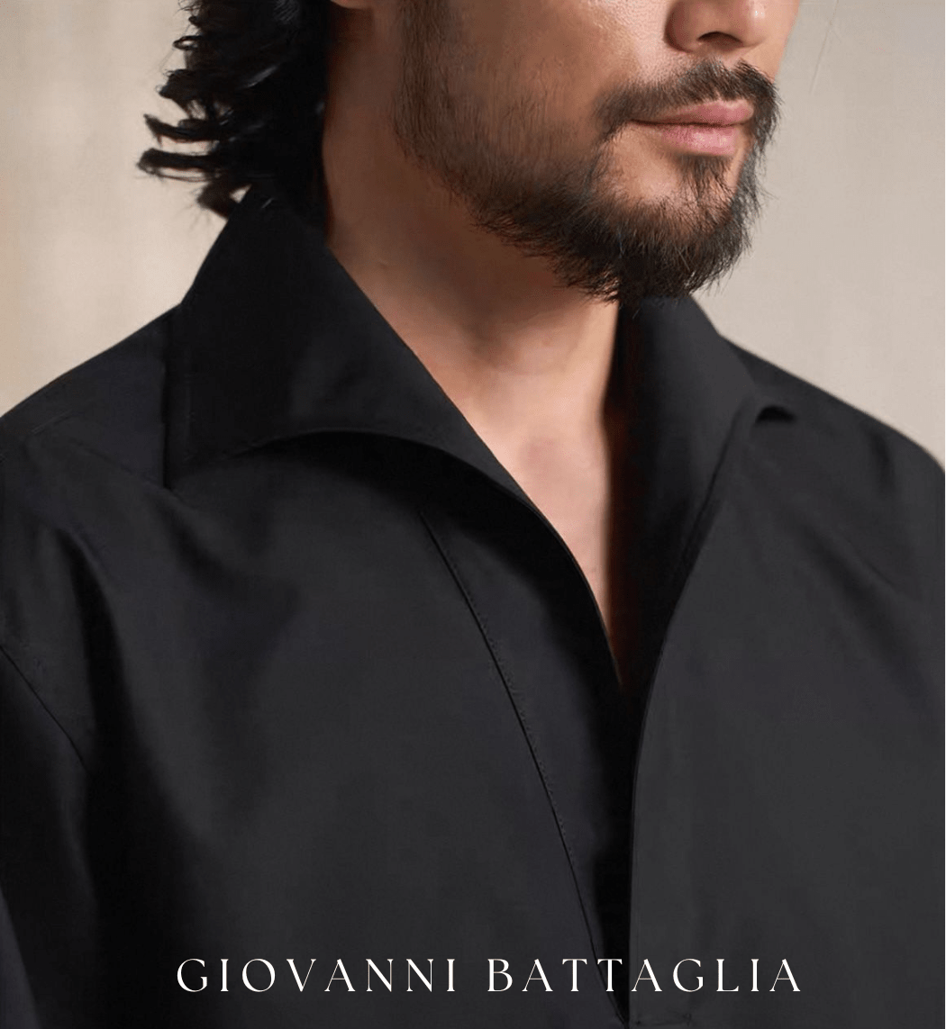 „Seta Liquida“ | Modal - Hybrid - Hemd | Sartorialer One - Piece Collar - Giovanni Battaglia