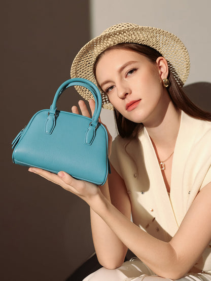 Simple Leather Bowling Bag Cilela
