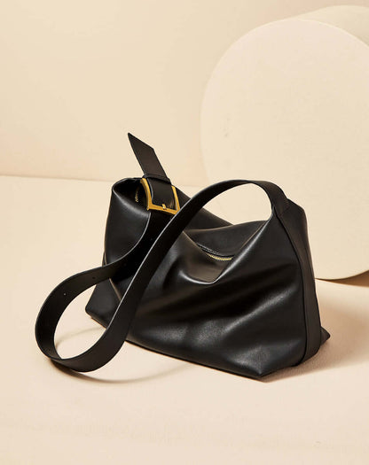 Sleek Retro Leather Tote Bag Nalandu