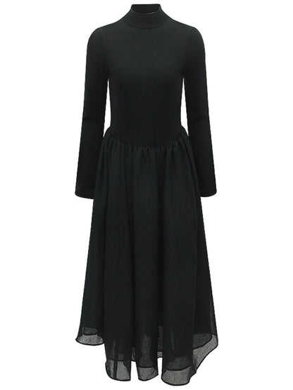 Black Pleated Maxi Dress Cocobella