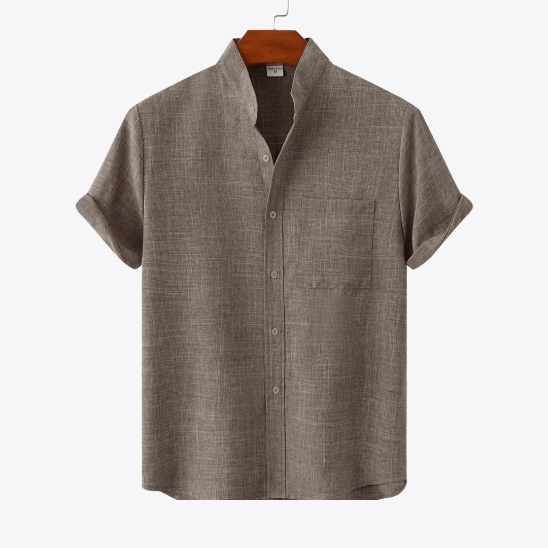 Solid Color Cotton Button Up - Giovanni Battaglia