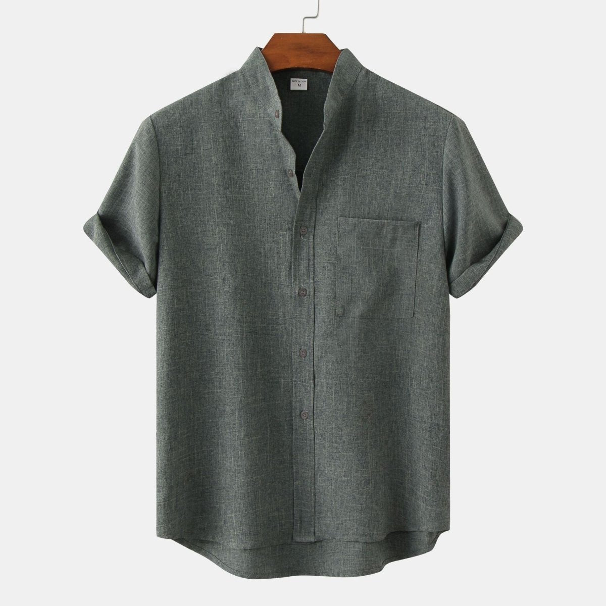Solid Color Cotton Button Up - Giovanni Battaglia