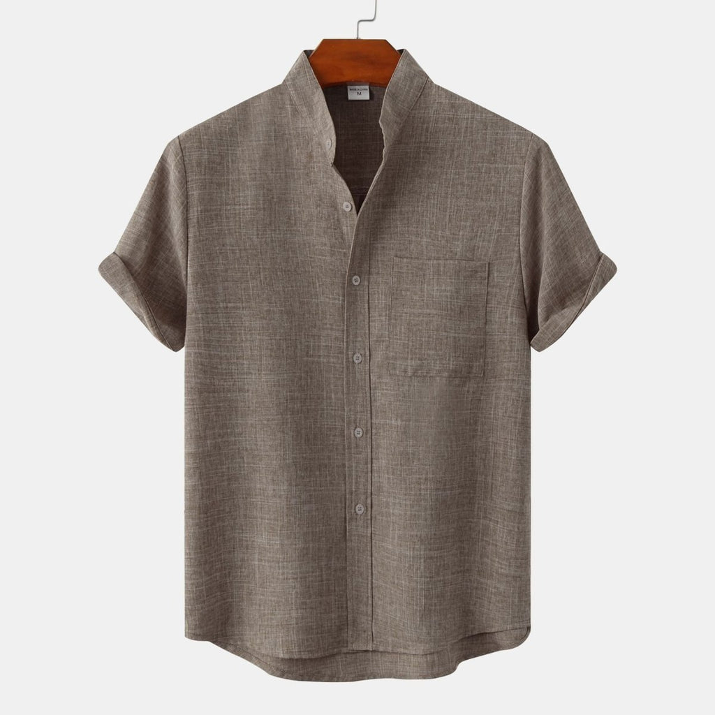 Solid Color Cotton Button Up - Giovanni Battaglia