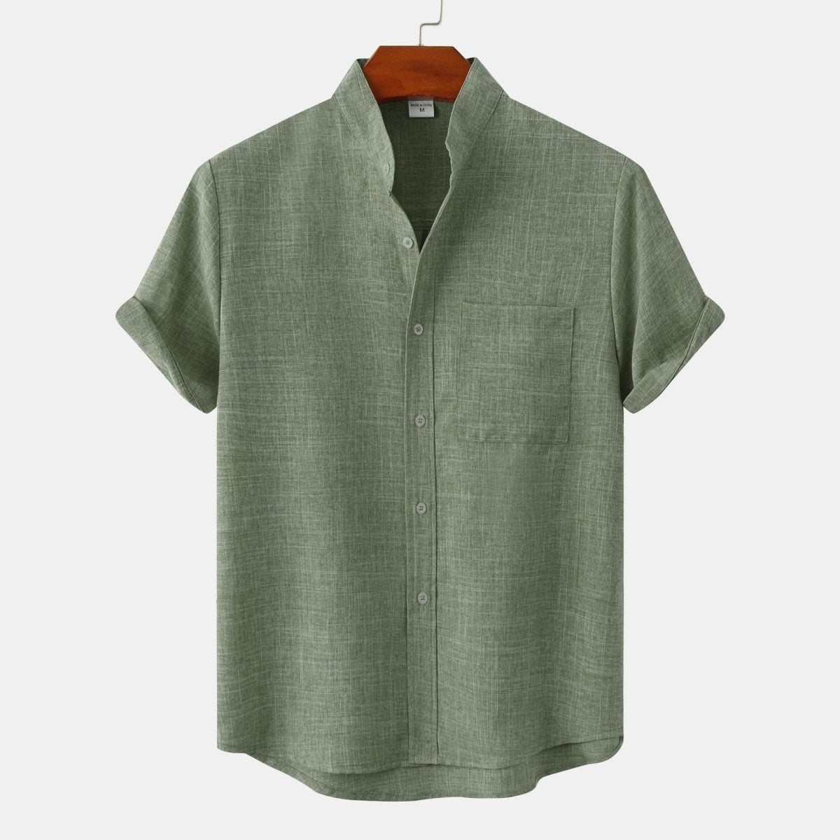 Solid Color Cotton Button Up - Giovanni Battaglia