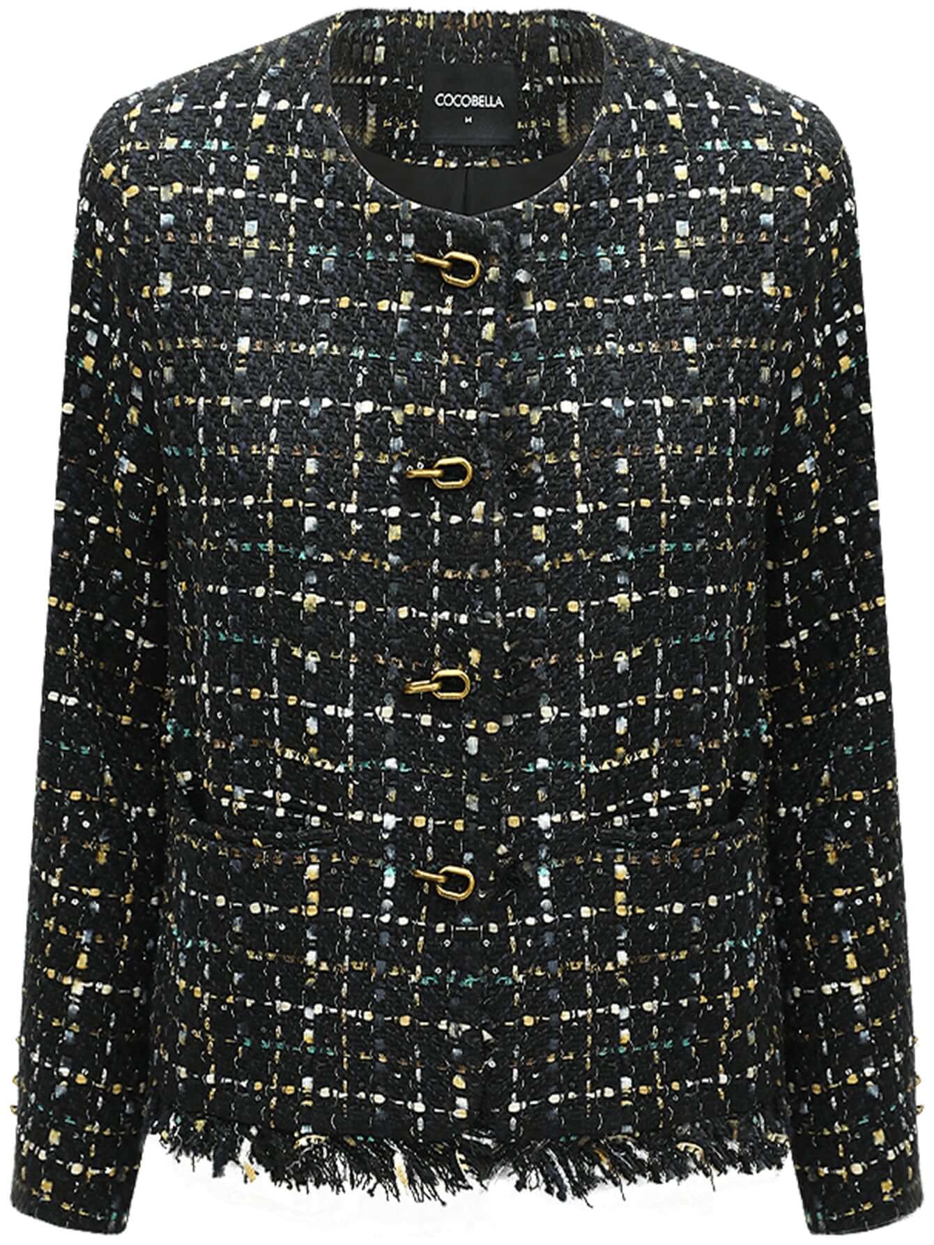 Fringe-Edged Tweed Jacket Cocobella